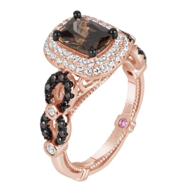Levian Chocolate Champagne Diamonds Ring - Picture 4 of 9